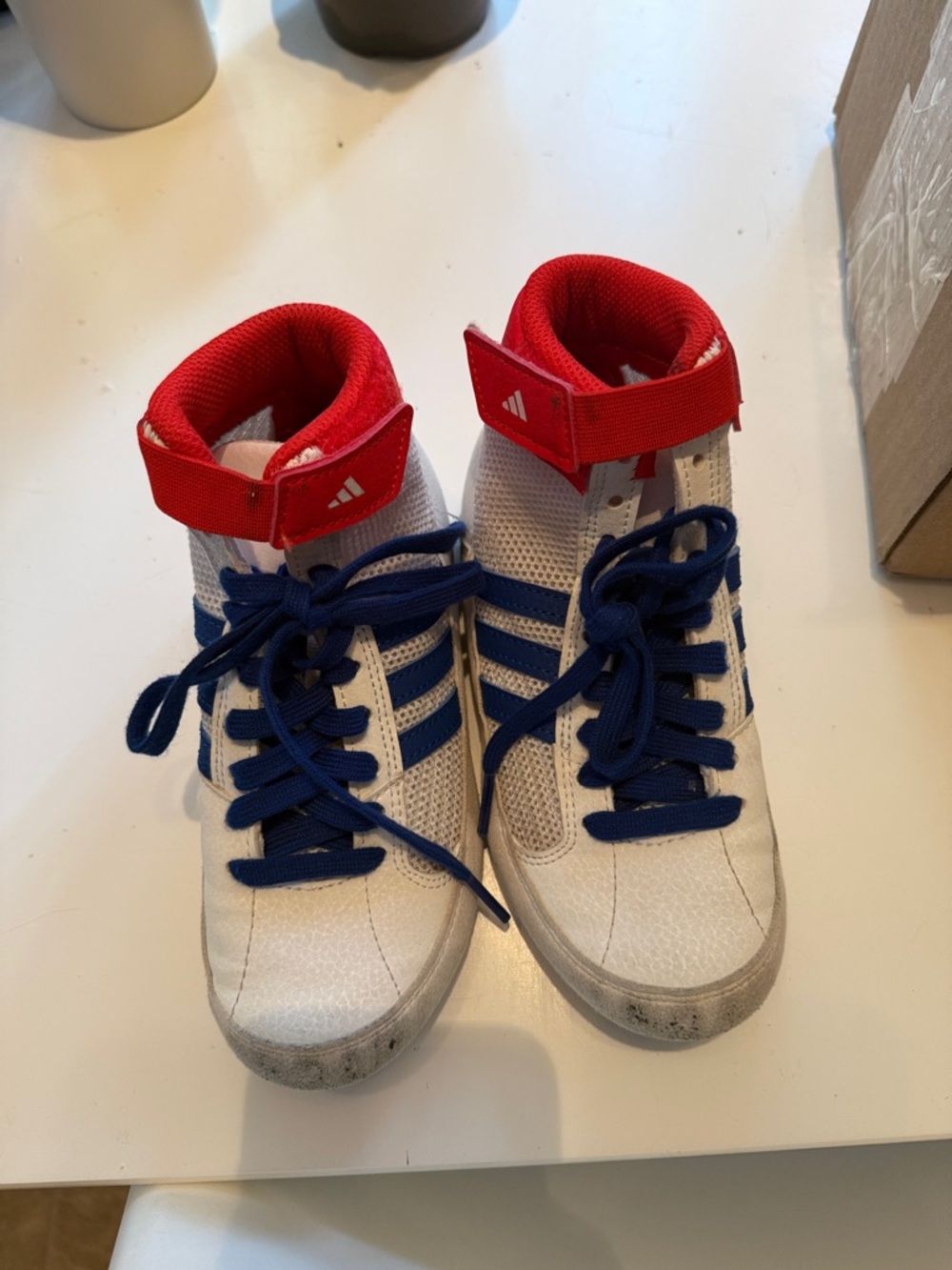 Adidas HVC 2 Kids Youth Boys Athletic Sports Girls wrestling shoes Sz 13